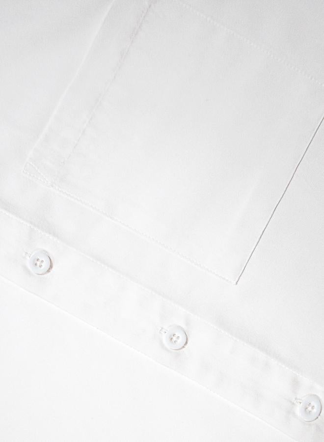 Take Two Men White Long Sleeve Shirt with Pocket - Image 4